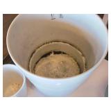 Lot of (2) Plant Pots - 5"x5-1/2", 11-1/2"x10-1/2" Lot of (2) Plant Pots - 5"x5-1/2", 11-1/2"x10-1/2"