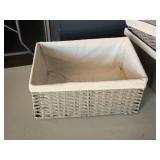 Lot of (10) Wicker Basket with Cloth Liner 11" x 15" x 6 1/2" Lot of (10) Wicker Basket with Cloth Liner 11" x 15" x 6 1/2"