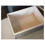 Lot of (10) Wicker Basket with Cloth Liner 11" x 15" x 6 1/2" Lot of (10) Wicker Basket with Cloth Liner 11" x 15" x 6 1/2"