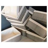 Lot of (10) Wicker Basket with Cloth Liner 11" x 15" x 6 1/2" Lot of (10) Wicker Basket with Cloth Liner 11" x 15" x 6 1/2"