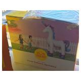 Giant Unicorn theme Sprinkler & Beach Ball (in original box) Giant Unicorn theme Sprinkler & Beach Ball (in original box)