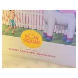 Giant Unicorn theme Sprinkler & Beach Ball (in original box) Giant Unicorn theme Sprinkler & Beach Ball (in original box)
