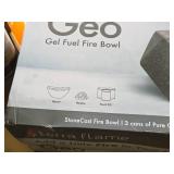 Geo Terra Flame Stonecast Fire Bowl (in original box) with (7) Cans of Fire Gel Geo Terra Flame Stonecast Fire Bowl (in original box) with (7) Cans of Fire Gel