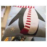 17" Penguin Winter theme Throw Pillow 17" Penguin Winter theme Throw Pillow