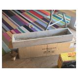 Lot of (2) Plaster/Cement Planter Boxes 31 1/2" x 7" x 4" Lot of (2) Plaster/Cement Planter Boxes 31 1/2" x 7" x 4"