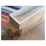 Lot of (2) Plaster/Cement Planter Boxes 31 1/2" x 7" x 4" Lot of (2) Plaster/Cement Planter Boxes 31 1/2" x 7" x 4"