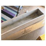 Lot of (2) Plaster/Cement Planter Boxes 31 1/2" x 7" x 4" Lot of (2) Plaster/Cement Planter Boxes 31 1/2" x 7" x 4"
