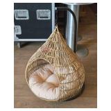 Hanging Cat Bed | Wicker with Pad Hanging Cat Bed | Wicker with Pad