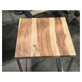 Wood Top Side Table 17" x 17" x 21 1/2" Wood Top Side Table 17" x 17" x 21 1/2"