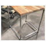 Wood Top Side Table 17" x 17" x 21 1/2" Wood Top Side Table 17" x 17" x 21 1/2"