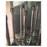 Lot of (6) Visiontron Retracta-Belt® Retractable Belt Barrier Stanchions Lot of (6) Visiontron Retracta-Belt® Retractable Belt Barrier Stanchions