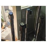 Lot of (6) Visiontron Retracta-Belt® Retractable Belt Barrier Stanchions Lot of (6) Visiontron Retracta-Belt® Retractable Belt Barrier Stanchions