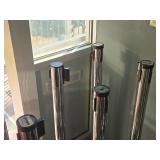 Lot of (6) Visiontron Retracta-Belt® Retractable Belt Barrier Stanchions Lot of (6) Visiontron Retracta-Belt® Retractable Belt Barrier Stanchions