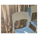 Lot of (4) Plastic Chairs (Light Blue) Lot of (4) Plastic Chairs (Light Blue)