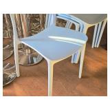 Lot of (4) Plastic Chairs (Light Blue) Lot of (4) Plastic Chairs (Light Blue)