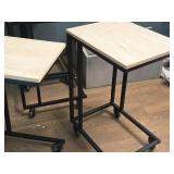 Lot of (2) Rolling Display Tables 14" x 18" x 27" Lot of (2) Rolling Display Tables 14" x 18" x 27"
