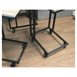 Lot of (2) Rolling Display Tables 14" x 18" x 27" Lot of (2) Rolling Display Tables 14" x 18" x 27"