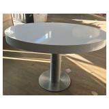 Display Table with Metal Base 47" x 25 1/2" x 29 1/2" (Oval) Display Table with Metal Base 47" x 25 1/2" x 29 1/2" (Oval)