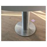 Display Table with Metal Base 47" x 25 1/2" x 29 1/2" (Oval) Display Table with Metal Base 47" x 25 1/2" x 29 1/2" (Oval)