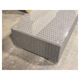 Glass Top / Wicker Outdoor Patio Coffee Table 43" x 24" x 12" Glass Top / Wicker Outdoor Patio Coffee Table 43" x 24" x 12"