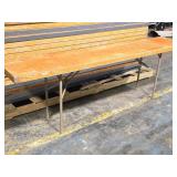 Lot of (5) Portable Long Side Tables 8 Lot of (5) Portable Long Side Tables 8