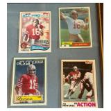 Joe Montana Framed Card Set Including 1981 Topps Rookie Card - Vintage Football Joe Montana Framed Card Set Including 1981 Topps Rookie Card - Vintage Football