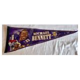 Michael Bennett Signed Minnesota Vikings Football Pennant Michael Bennett Signed Minnesota Vikings Football Pennant