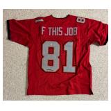 Antonio Brown "F This Job" Buccaneers Signed Custom NFL Jersey XL (Beckett) Antonio Brown "F This Job" Buccaneers Signed Custom NFL Jersey XL (Beckett)