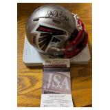 Jamal Anderson Falcons Signed Flash Alternate NFL Mini Helmet (JSA) Jamal Anderson Falcons Signed Flash Alternate NFL Mini Helmet (JSA)