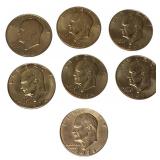 7 Nice Ike Dollars 1971-1978