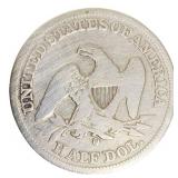 1858 Seated Liberty Half Dollar | NICE COIN (SILVER)