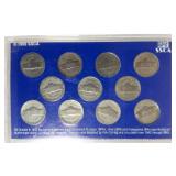 War Nickel Set in Collectors Display Set