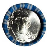 One roll of 2024-D Jefferson Nickels contains 40 coins. These are very hard to find!