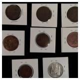 Old World Copper Coins from Various Countries.