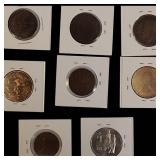 Old World Copper Coins from Various Countries.