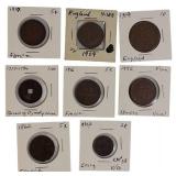 Old World Copper Coins from Various Countries.