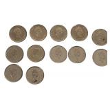 Collection of Canadian Coins, including uncirculated quarters from 1999 and more.