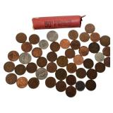 Collection of Canadian Coins, including uncirculated quarters from 1999 and more.
