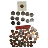 Collection of Canadian Coins, including uncirculated quarters from 1999 and more.