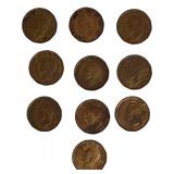 Ten 1943 Canadian War Nickels made of Tomac