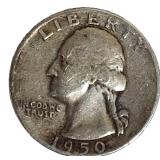 Silver Lot | 1950 Washington Quarter D Mint & 3 Roosevelt Dimes 1952,1957 & 1962