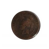 Rare 1897 10cent France V/G