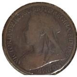 1899 One Cent Penny, England (Rare) Great Britain.
