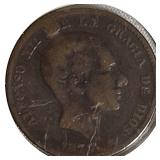 1879 10-cent Spanish coin: very rare and hard to find.