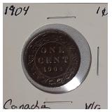 1904 1-Cent Canadian Coin