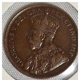 1918 1-Cent  V/F Canadian Coin