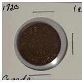 1920 1-Cent Canadian Coin