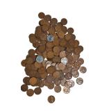 Wheat Pennies from Different Dates, Mint Marks that include steel cents