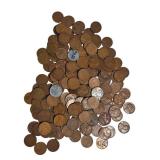 Wheat Pennies from Different Dates, Mint Marks that include steel cents