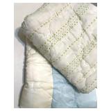 Baby Silver-Plated Cup Set with Two Vintage Quilted Blankets Baby Silver-Plated Cup Set with Two Vintage Quilted Blankets